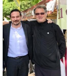 Maurizio Grifoni e il sindaco di Novara Alessandro Canelli